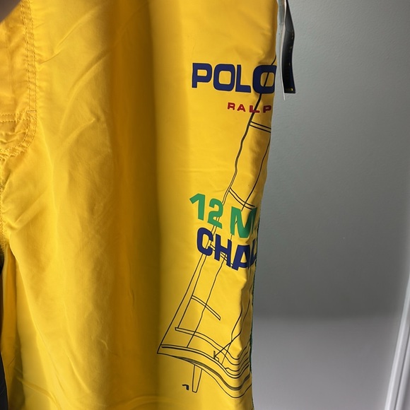 Polo Ralph Lauren Classic Red and Blue Block Board Shorts with Size 4XLT - Picture 5 of 8